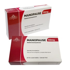 MANOPAUSE Prank Pill Gift Tablet Box Present for Him Husband Boyfriend Dad Men Man 40th 50th Birthday Anticunt Pills Sweet Rude Christmas Adult Stocking Filler Secret Santa Present Idea Prank