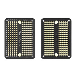 ElectroCookie Mini PCB Prototype Board Solderable Breadboard for DIY Electronics, Compatible for Mini Arduino Soldering Projects, Gold-Plated (50 Pack, Black)