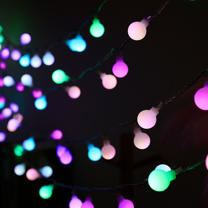 39.4ft LED Colorful Globe Lights with 100 LED Bulbs IP65