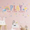Mfault Playroom Wall Decals Stickers, Inspirational Play Share Laugh Imagine