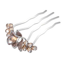 Shimmeroo Dainty Crystal Flower Hair Comb Sparkly Rhinestone Inlaid Side Combs Long Teeth Hair Accessories for Women Wedding Daily Party Present