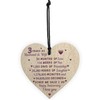 RED OCEAN 3rd Wedding Anniversary Wooden Heart Leather Third Wedding