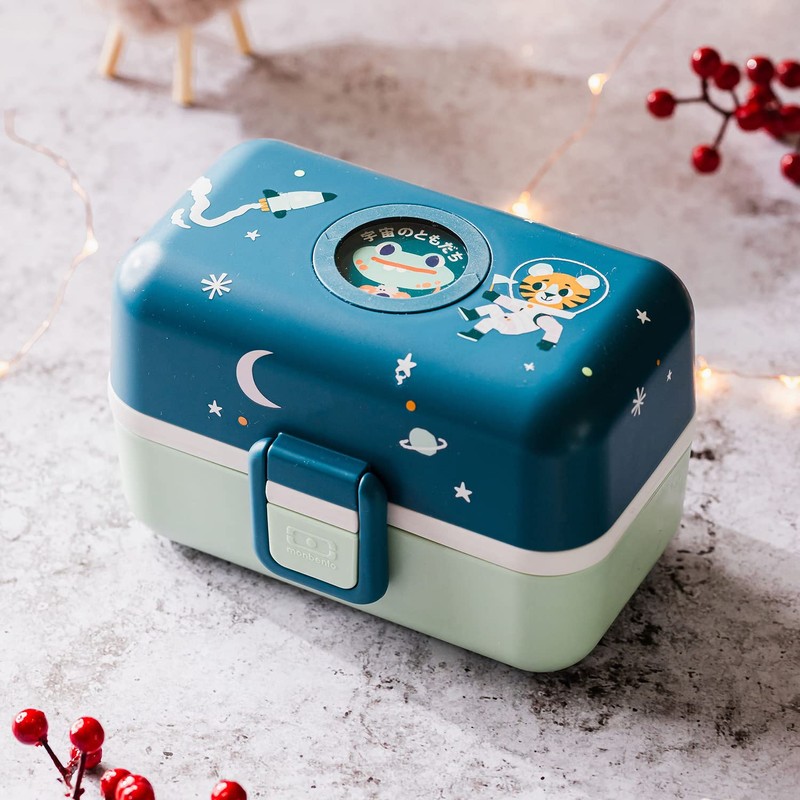 Monbento MB Kids Tresor Graphic Lunch Box, Cosmic Blue