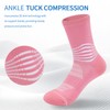 IRAMY Crew Compression Socks for Women Men with Ankle Arch