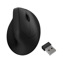 Keychron M5 8K Vertical Wireless Mouse, PAW3950 Sensor with Programmable Macro Button 30,000 DPI, 750 IPS, Supports 2.4 GHz/Bluetooth 5.3, 47° Ergonomic Design for PC Mac Laptop (Black)