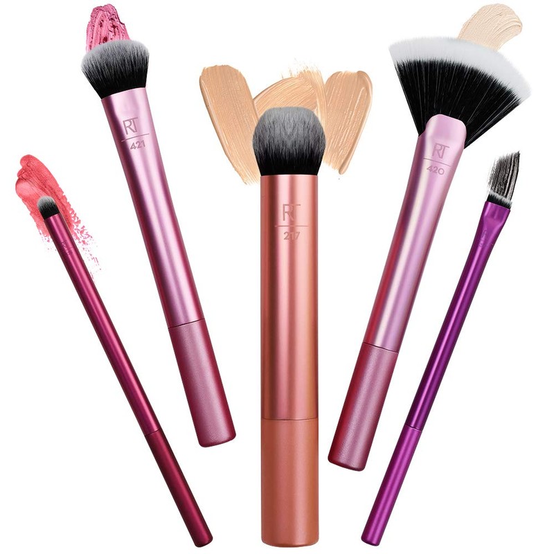 Real Techniques Artist Essentials Makeup Brush Set, For Foundation, Blush,