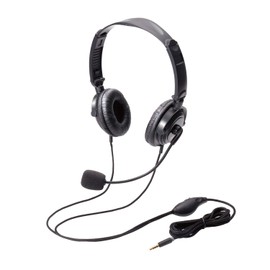Elecom HS-HP20TBK Headset, Wired Microphone, 4-Pole, Binaural, Overhead, Durable Cord, Foldable, 5.9 ft (1.8 m)