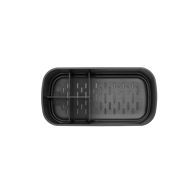 Brabantia ReNew Bathroom Caddy (Dark Grey) - Compartments for Toothbrushes,