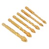 6Pcs Cross Spearhead Drill Bit Carbide Hex Shank Drilling Tool