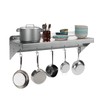 Garvee 12 in x24 in Stainless Steel Shelf, Multifunctional Metal