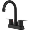 2-Handle Matte Black Centerset RV Bathroom Faucet for 3-Hole Mount|Modern