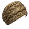 Wrapables Winter Warm Thick Cable Knit Headband, Khaki