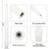 AFINETH Flameless Taper Candles with 3D Wick, 9.6" Real Wax