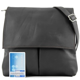 modamoda de - T63 Italian Shoulder Bag Nappa Leather, Grey-brown2021