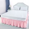 PiccoCasa Elasticated Bed Skirt Ruffled Bed Base Wrap Around Bed