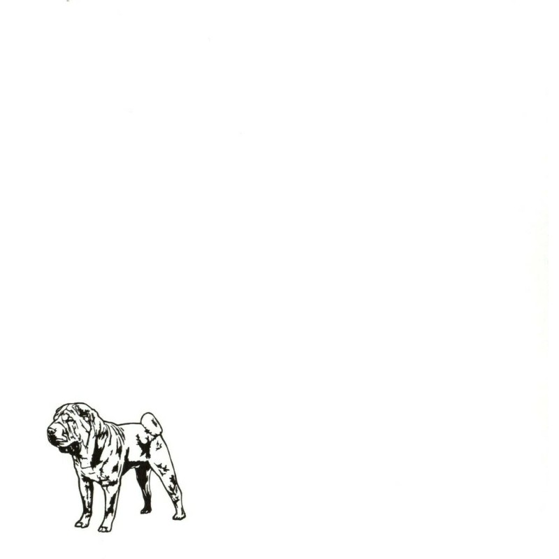 Pet Prints Cute Shar Pei Puppy Dog Theme - Blank