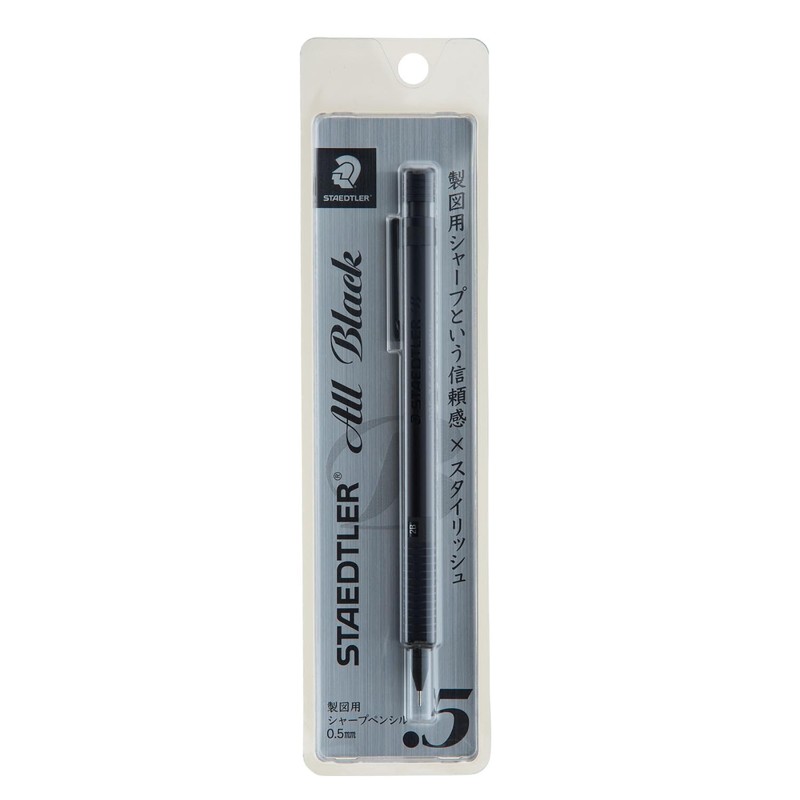 STAEDTLER Mechanical Pencil, 0.5mm, Drafting Mechanical Pencil, All Black, 925