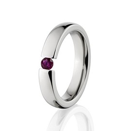 Ruby Ring Titanium Tension Set Jewelry Stunning Ruby Band