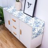 Dremisland Blue Table Runner Farmhouse 55 Inch Retro Monochrome Sketch