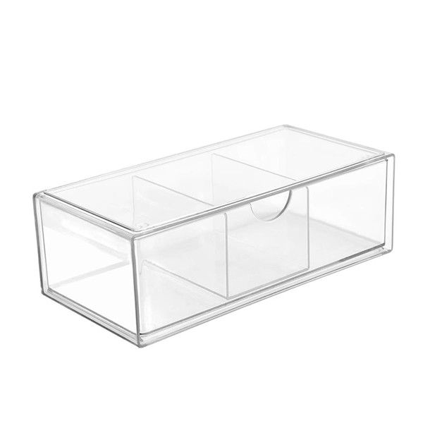 Zwenjuan Kosmetik Organizer Set,Acryl Make Up Organizer Wattestübchen Behülter Transparent