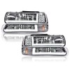 PIT66 LED Headlight Assembly Compatible with 1999-2002 Chevy Silverado 1500