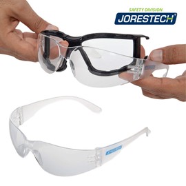 JORESTECH Eyewear Protective Safety Glasses, Anti Fog Polycarbonate Impact Resistant Lens 1 Pair (Clear)