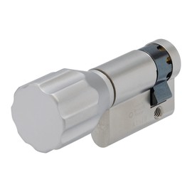 ABUS Knob Half Cylinder 10/K35 - Half Cylinder with Round Knob for Locking without Key, Silver