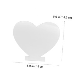 Operitacx 6pcs Heart Shaped Acrylic LED Light Base Sign DIY Blank Acrylic Signs Stand Creative Decorative for Weddings Parties and Home Decor