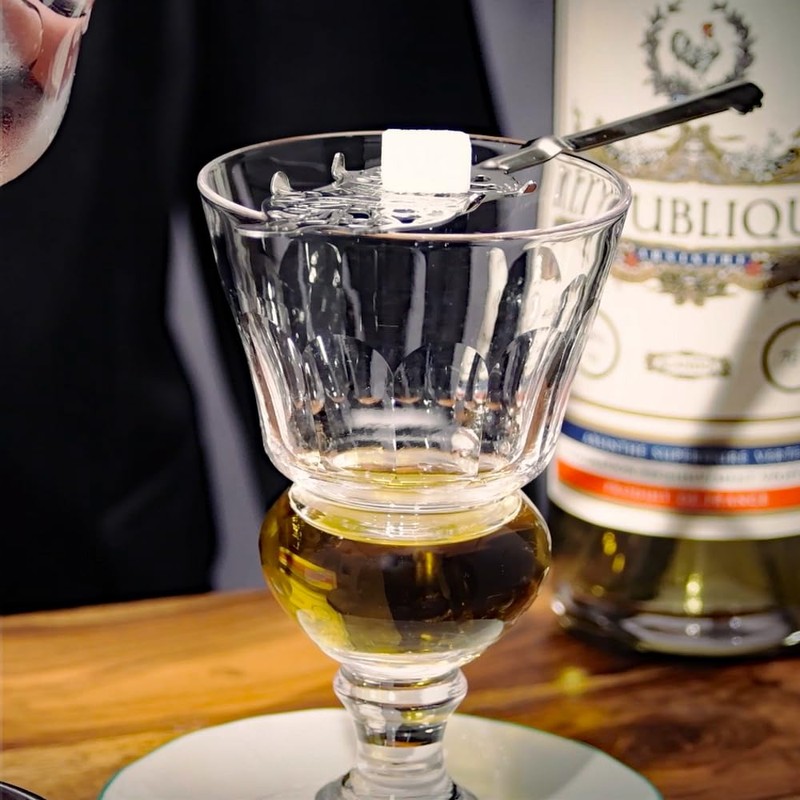 ALANDIA Original Absinthe Glass Pontarlier with Reservoir | Classic 19th