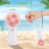 Woanger 100 Pcs Portable Mini Handheld Fan Bulk With Rope