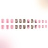 24Pcs Valentines Press on Nails Short Square Fake Nails with