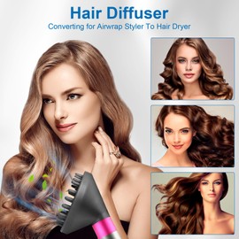 Jegehoyo Diffusordüse für Dyson Airwrap HS05 HS03 HS01, Diffusordüse für Dyson Airwrap Styler Aufsätze, umwandelbar für Dyson Airwrap Styler in Haartrockner (dunkelgrau)