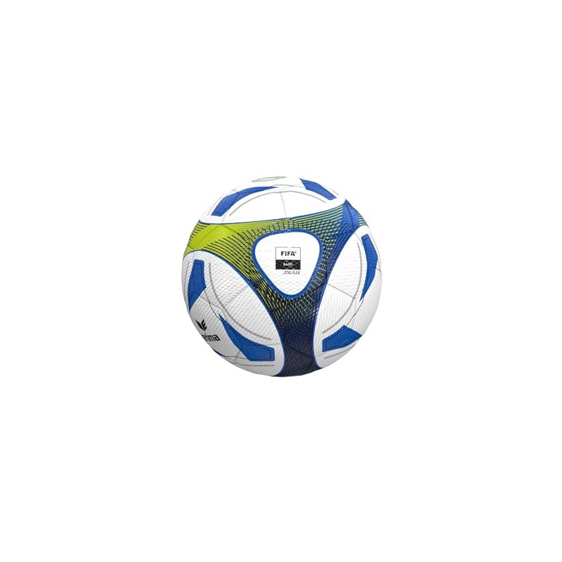 Erima Unisex's Hybrid Training Football, Royal Blue/Lime, Size 5