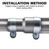 Patioer 2.5" to 3" Exhaust Adapter Reducer with Clamps, Universal