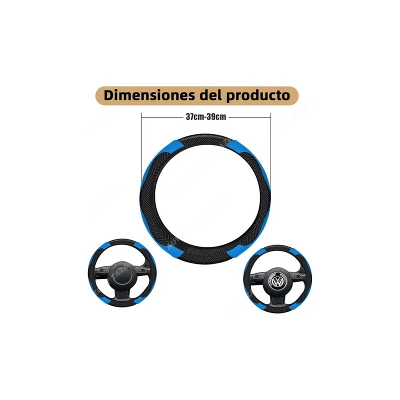 Funda Cubre Volante Deportivo Protector Antiderrapante Auto