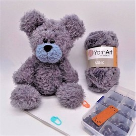 Yarnart Mink Fur, 50 gr Soft Chunky Fluffy Faux Fuzzy Eyelash for Crochet Knit Clothes Knitting 1,76 oz 82 yds amigurumi Puffy Yarn (341)