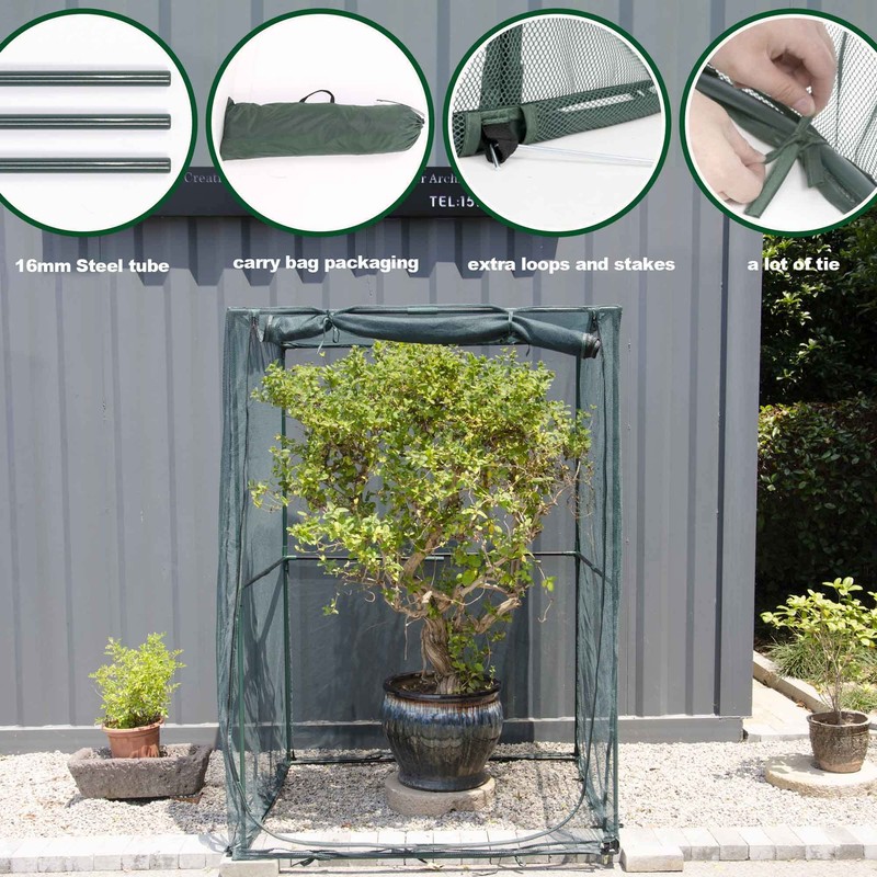 Portable 4'x4' Large 6FT Tall Plant Netting Cover Crop Cages
