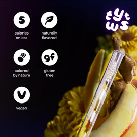 Twyst Wellness Powder Blend | Honeycrisp Apple Ginger Turmeric | Biodegradable Straws | Vegan, Plant-Based, GF | Low Cal, No Added Sugar, Vitamins, Biotin, Adaptogens, Electrolytes | 6 Count Box