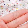Glass Head Pins, Pack of 1000 Pins with Head, Colourful