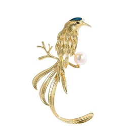Pearl Birds Brooch Pin Bird Badge Animal Brooch Bird Lapel Pin Accessories Party Brooches Hat Bag Suit Tie Birthday Fashion Gifts