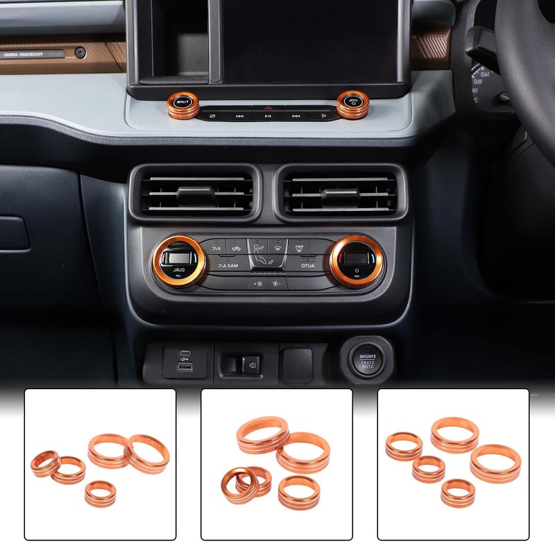 MACHSWON Car Centre Console Button Circle Cover Air Conditioner Volume