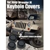 AZUTO Magnetic Keyhole Covers for Jeep Wrangler JK 2007-2017, Door