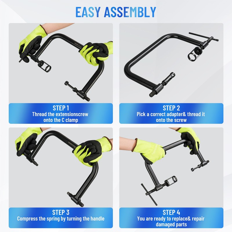 YSSNIUTOOL Valve Spring Compressor | 10 Piece Spring Clamp Tool