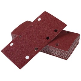 40 Pieces Sander Paper 93 x 185 mm Sanding Sheets Hook and Loop Sander Pads Punched 8 Holes Assorted 40/60/ 80/120/240 Grits Sanding Pads Fit Rectangular Sander