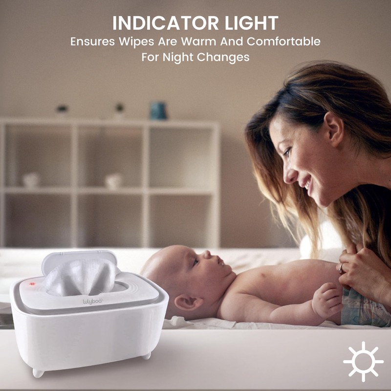 Lulyboo Warm Wipe Dispenser - Baby Wipe Warmer with Adjustable