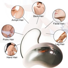 Crystal Hair Eraser for Men and Women, Crystal Hair Remover, Painless Exfoliation, Magic Hair Eraser, Portable Mild Hair Remover, Reusable & Washable (Black)