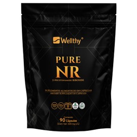 Wellthy Pure NR 500mg 90 Cápsulas. B Nicotinamide Riboside, 90 Porciones por Envase, 100% Puro, Vcaps Cápsulas Veganas, Bottle Free.