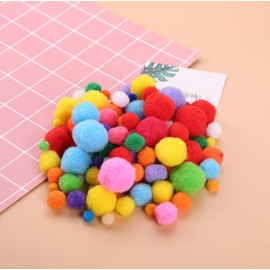 500PCS Colorful Pom Poms Craft Pom Pom Balls Mini Pompomfor DIY Art Creative Crafts Decorations (1inch/2.5cm)