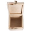 Small Square Cube Wooden Box with Lid & Clasp Closure