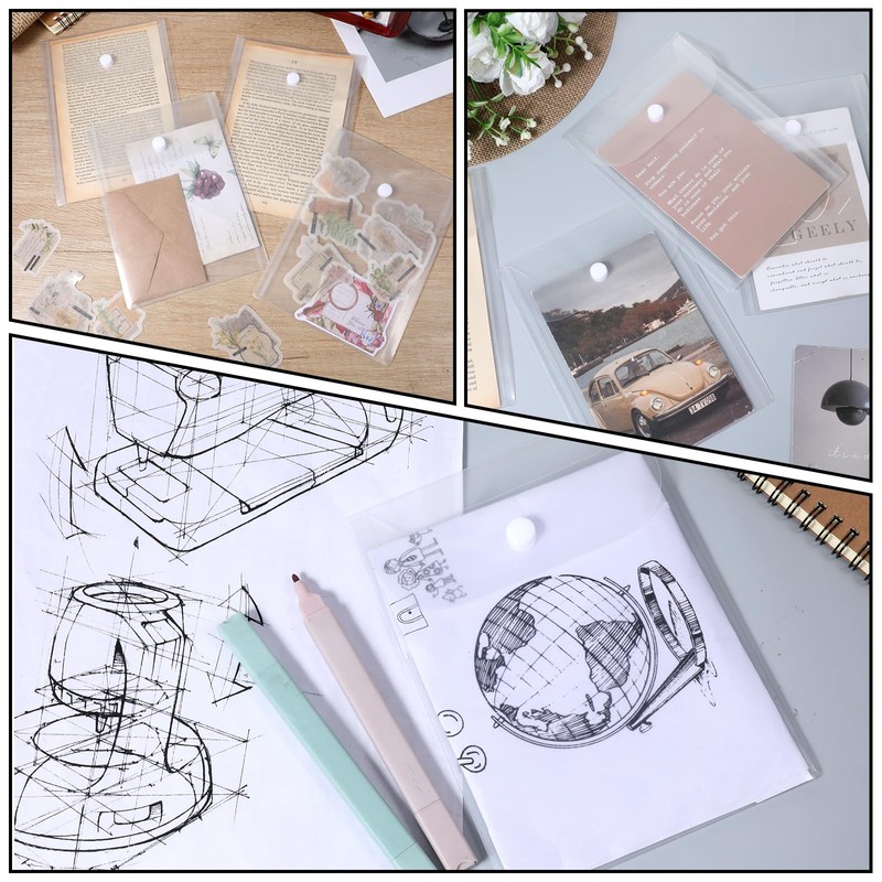 10 PCS Clear Envelope Pouch 7 X 5 Inch Clear